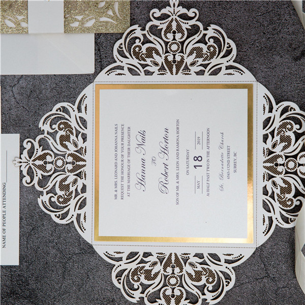 Elegante Invito Carta Glitter WPL0019G