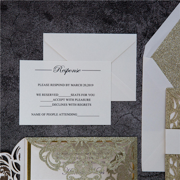 Elegante Invito Carta Glitter WPL0019G - Clicca l'immagine per chiudere