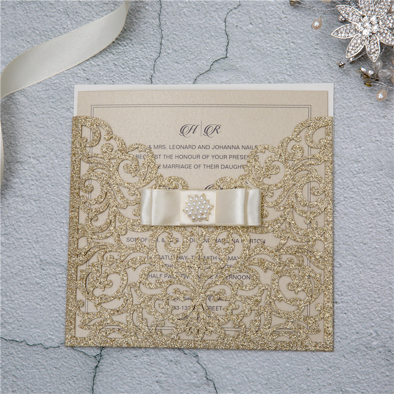 Elegante Invito Carta Glitter WPL0070G - Clicca l'immagine per chiudere