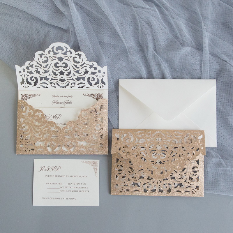 Elegante Invito Carta Glitter WPL0189G