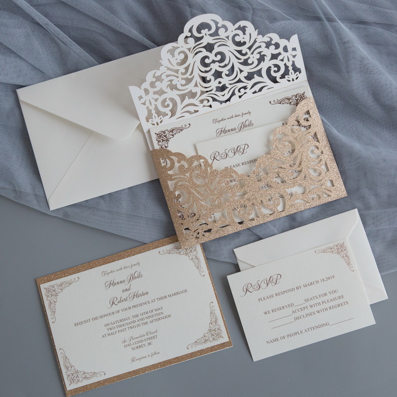 Elegante Invito Carta Glitter WPL0189G