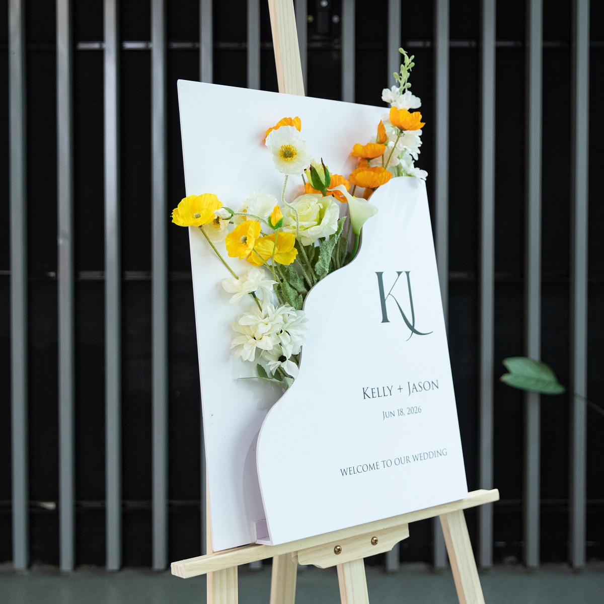 3mm Cartelli Plexiglass tableau di mariage con fiori YK070 - Clicca l'immagine per chiudere