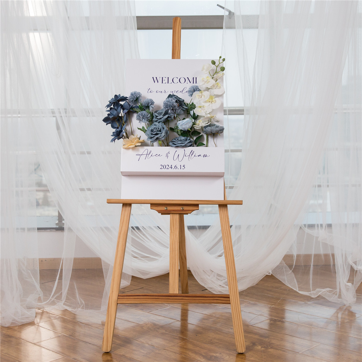 3mm Cartelli Plexiglass tableau di mariage con fiori YK071 - Clicca l'immagine per chiudere