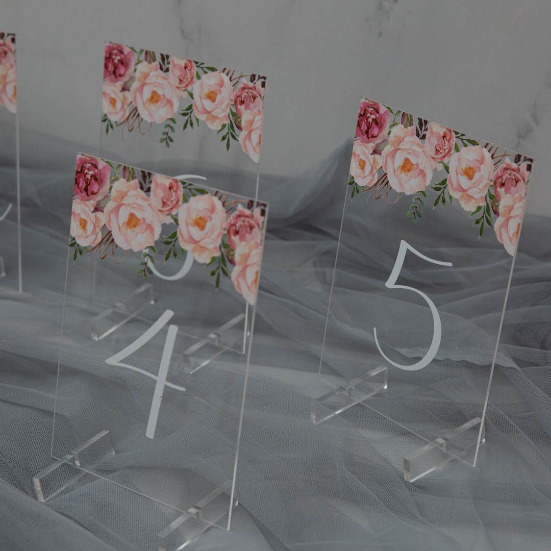 Romantico Plexiglass Segnatavolo 2mm YKT002 - Clicca l'immagine per chiudere