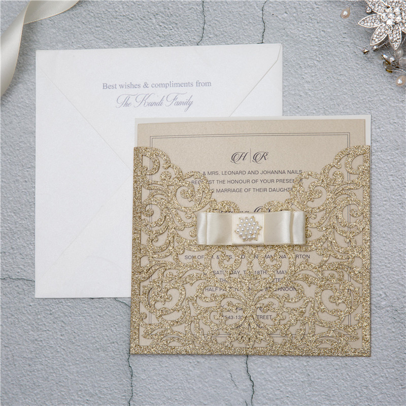 Elegante Invito Carta Glitter WPL0070G