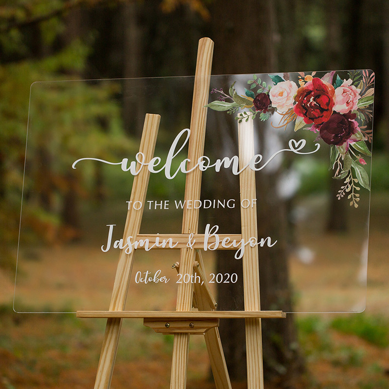 3mm Cartelli Plexiglass tableau di mariage YK010