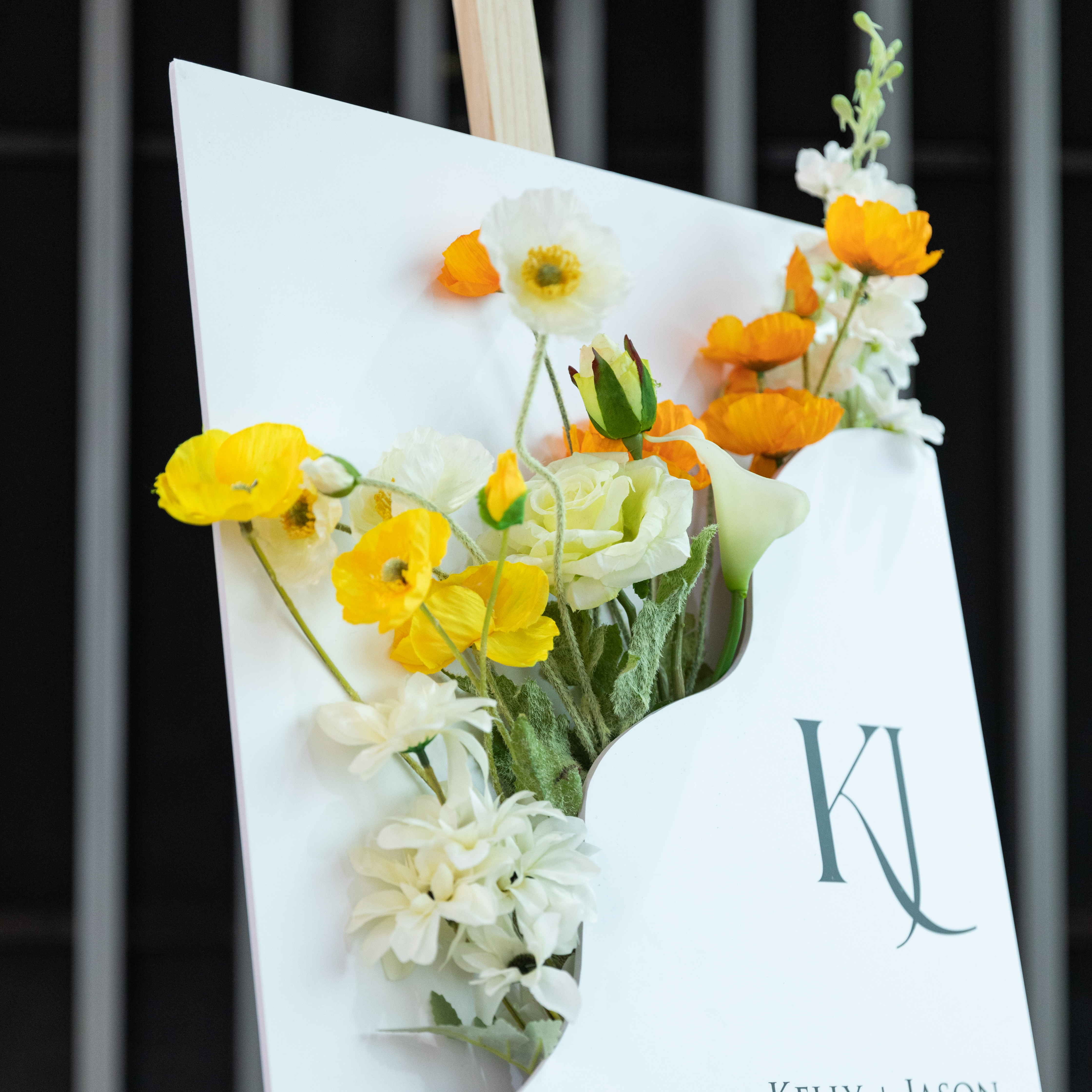 3mm Cartelli Plexiglass tableau di mariage con fiori YK070
