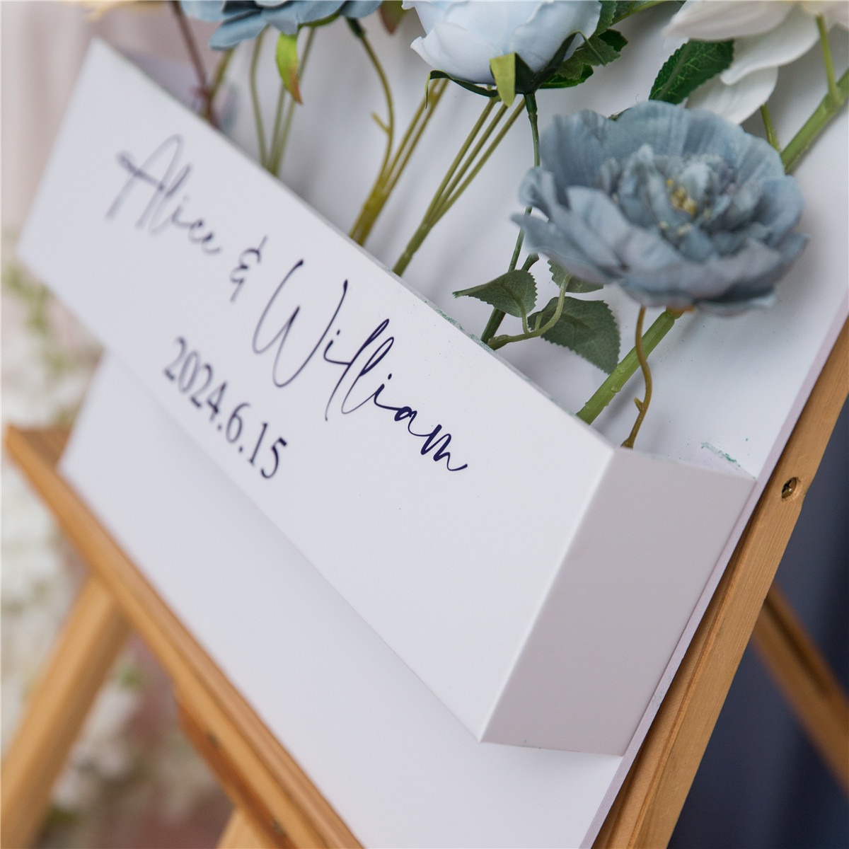 3mm Cartelli Plexiglass tableau di mariage con fiori YK071
