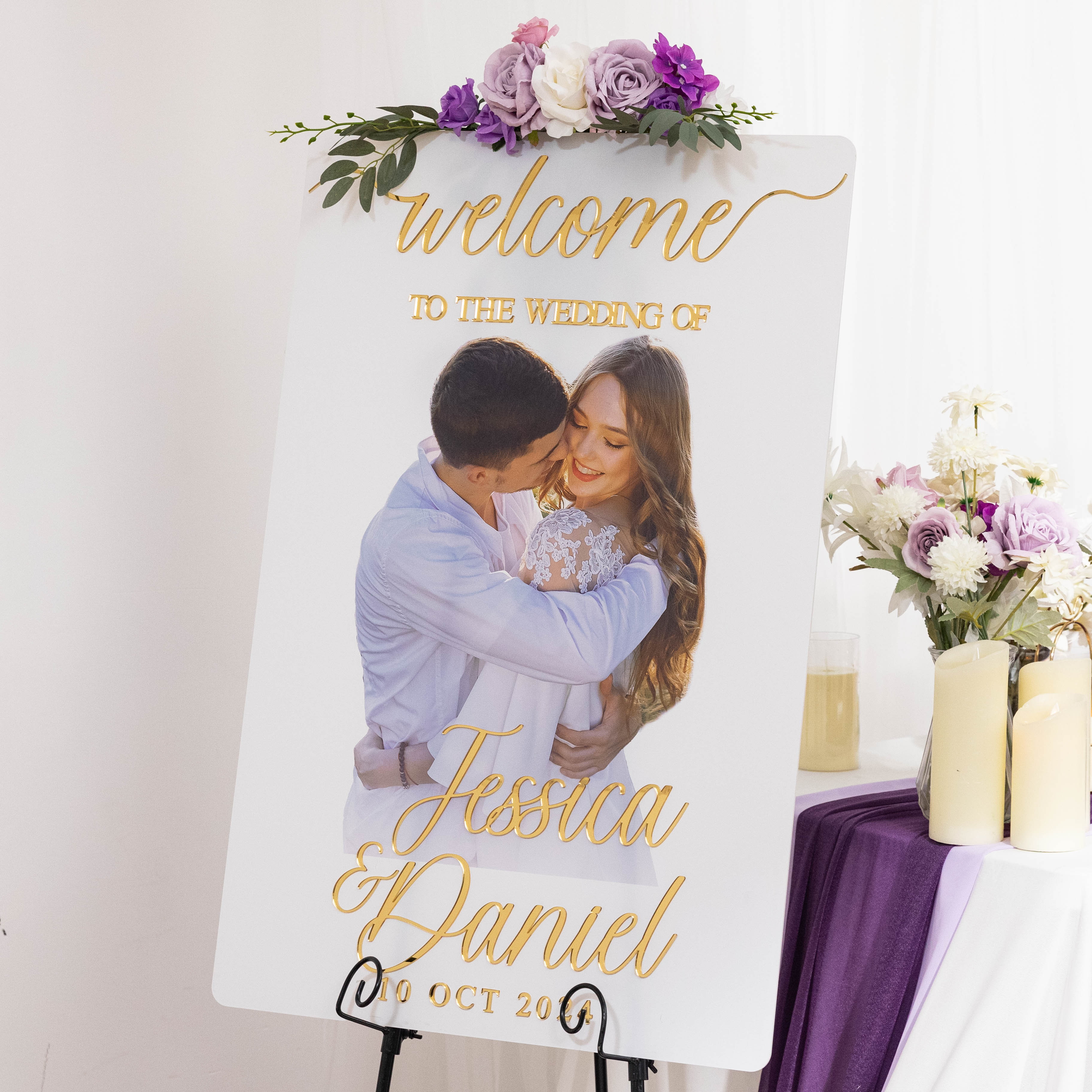 3mm Cartelli Plexiglass tableau di mariage YK088