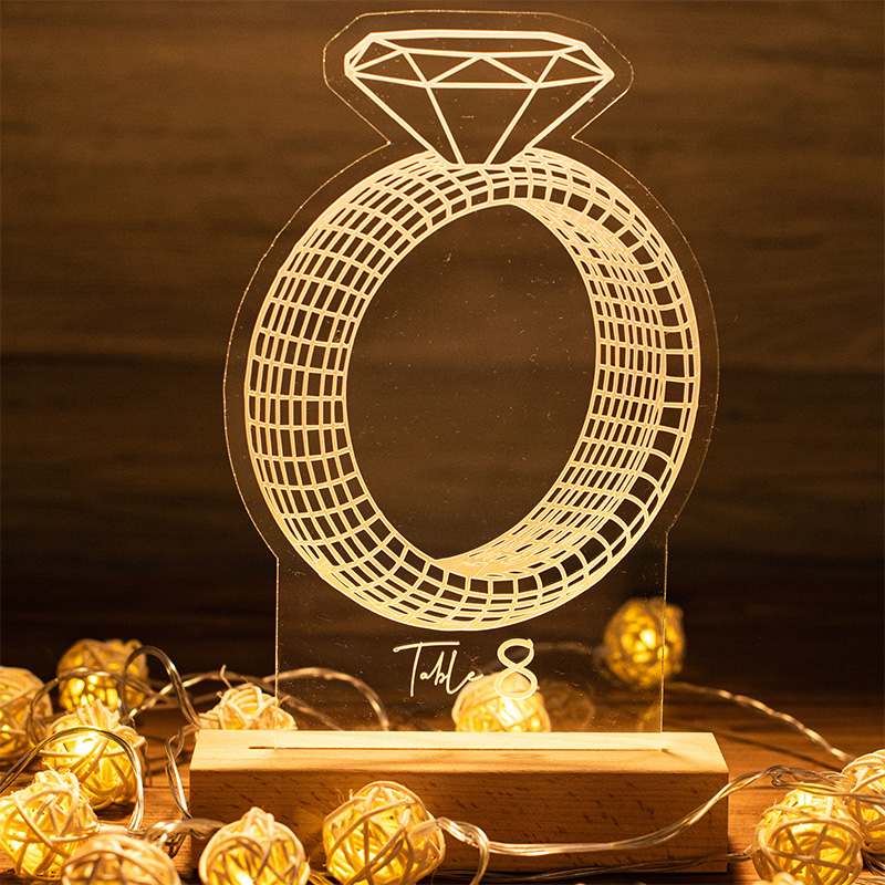 Segnatavolo con supporto illuminato YKTG05