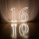 Cartello luminoso numerico (0–9) per decorazioni per feste FGSZM001
