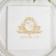 Tovagliolo classico con monogramma in lamina NPK001