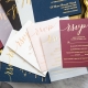 Biglietto d'invito con stampa a caldo in oro WFSI0038